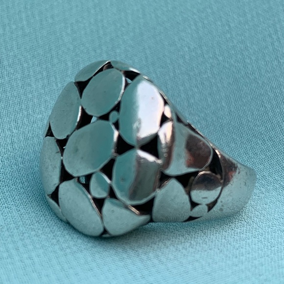 SOLD Sterling Silver Pebble Ring - Picture 5 of 8